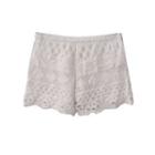 High-waist Plain Lace Shorts