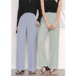 Mid-rise Wide Straight-cut Dress Pants