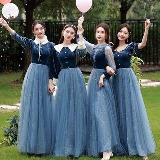 Velvet A-line Bridesmaid Dress (various Designs)