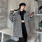 Checkered Zip Jacket Checkered - Black & White - One Size