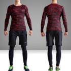 Sport Set: Long-sleeve T-shirt + Leggings + Shorts