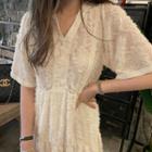 Shirtwaist Maxi Lace Dress Ivory - One Size