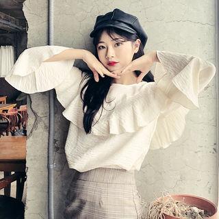 Flounced Shimmer Blouse