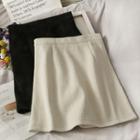 Plain Striped A-line Skirt