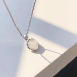 Crystal Pendant Necklace Silver - One Size