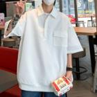 Elbow-sleeve Cargo Polo Shirt