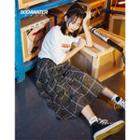 Layered High-waist Plaid Mesh Skirt Black - One Size