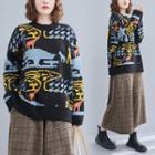 Print Sweater Print - Blue - One Size
