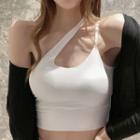 Ice Silk Diagonal Shoulder Camisole Top