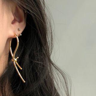 Alloy Knot Dangle Earring 1 Pair - As Shown In Figure - One Size