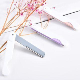 Set Of 3: Foldable Eyebrow Razor Berry Red & Pink & White - One Size