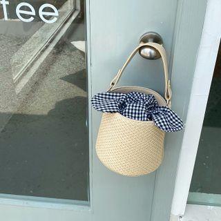 Woven Bucket Bag Almond - One Size