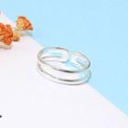 Layered Open Ring 1 Pc - Layered Open Ring - Silver - One Size