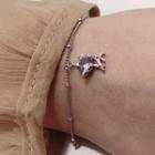 Rhinestone Deer Bracelet Bracelet - Silver - One Size