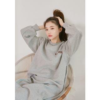 Letter Print Long Sweatshirt Dress