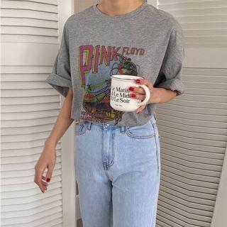 Retro Graphic Print Boxy T-shirt