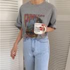 Retro Graphic Print Boxy T-shirt