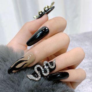 Snake Rhinestone Nail Art Decoration