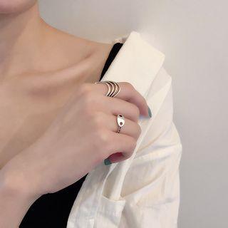 925 Sterling Silver Pig Nose Ring Silver - One Size