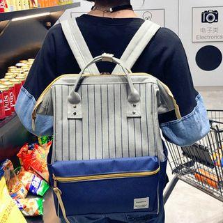 Striped Square Oxford Backpack