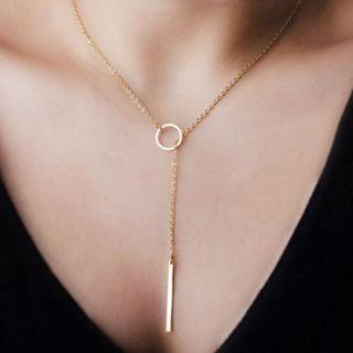 Column & Cicle Necklace