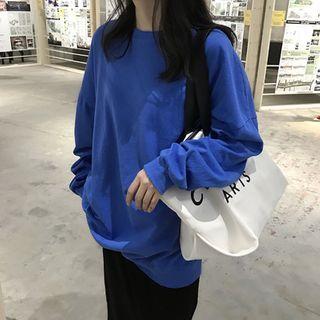 Plain Long Sleeve Sweatshirt