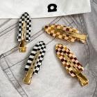 1 Pair: Check Acetate Hair Clip