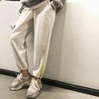 Drawcord-hem Jogger Sweatpants Ivory - One Size
