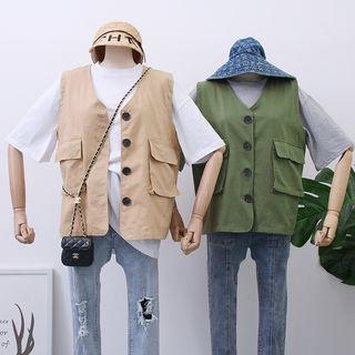 Loose-fit Plain Vest