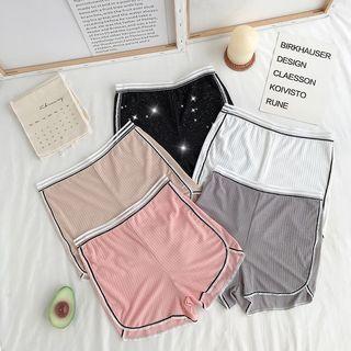 Lace Trim Glitter Running Shorts