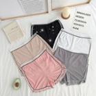 Lace Trim Glitter Running Shorts