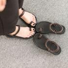 Toe-loop Braided-strap Sandals