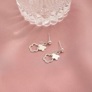 Flower Sterling Silver Sterling Silver Dangle Earring