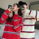 Couple Matching Oversized Striped Sweater