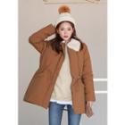 Tall Size Faux Fur-collar Padded Jacket