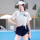 Set: Tankini + Short-sleeve Numbering T-shirt