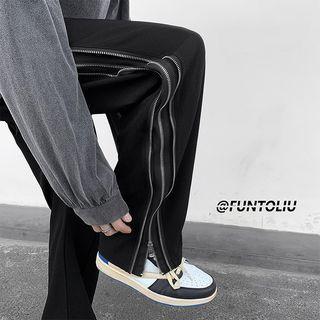 Zip-up Loose Fit Pants