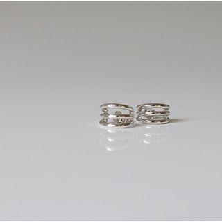 Triple-hoop Earrings Silver - One Size