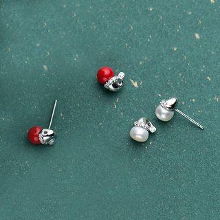 Christmas 925 Sterling Silver Bead Earring