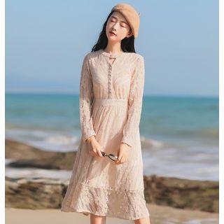 Midi Lace Shirtdress