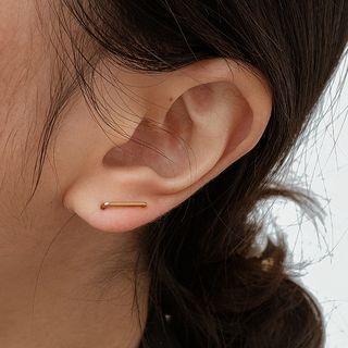 Alloy Bar Earring 1 Pair - Gold - One Size