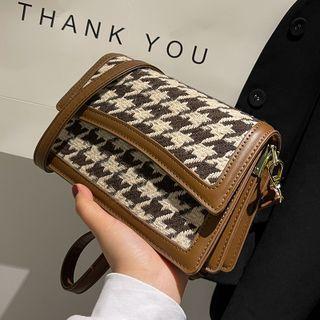 Houndtooth Crossbody Bag