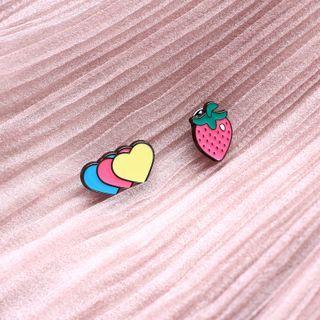 Strawberry Alloy Brooch