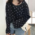 Long-sleeve Polka Dot T-shirt