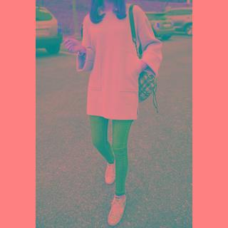 Dual-pocket Seam-trim Ribbed T-shirt