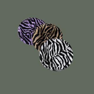 Zebra Print Flat Cap