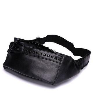 Studded Faux Leather Waist Bag