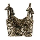 Leopard Print Cropped Camisole Top