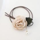 Knot Fabric Hair Tie 1 Pc - Beige - One Size
