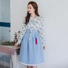 Hanbok Skirt ( Midi / Sky Blue )